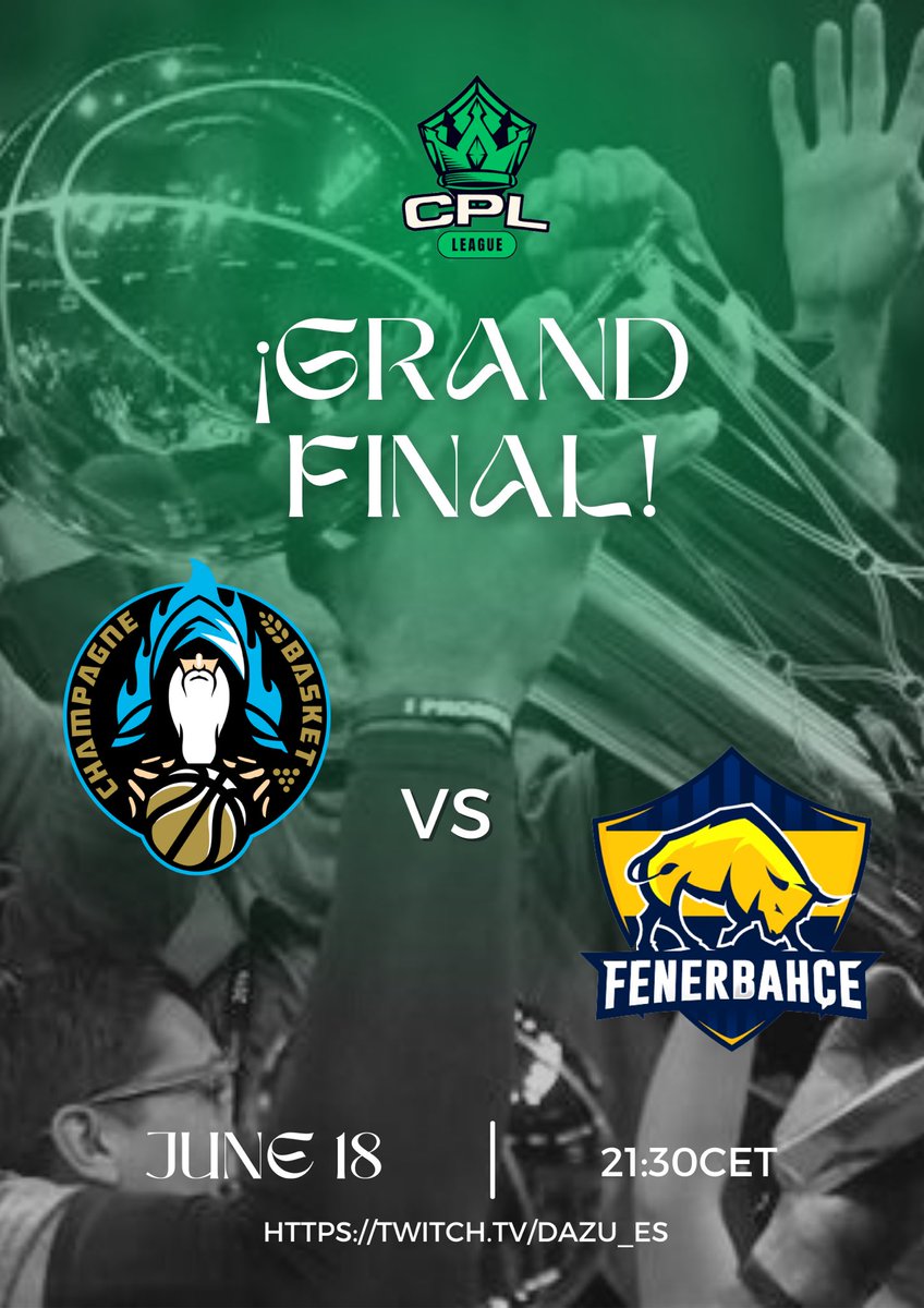 CPL (@2kcpl) on Twitter photo 🏆THE GRAND FINAL 🏆
<a href="/ChampBasketOff/">Champagne Basket 🧙♂️</a> 🆚 <a href="/FBespor/">Fenerbahçe Espor</a>
⏰ 21:30CET
📺 twitch.tv/dazu_es
🔴 final narrated live by our friends at <a href="/dazu_es/">Dazu_es</a>
Who will become the best team in Europe? 🏆THE GRAND FINAL 🏆
<a href="/ChampBasketOff/">Champagne Basket 🧙♂️</a> 🆚 <a href="/FBespor/">Fenerbahçe Espor</a>
⏰ 21:30CET
📺 twitch.tv/dazu_es
🔴 final narrated live by our friends at <a href="/dazu_es/">Dazu_es</a>
Who will become the best team in Europe?