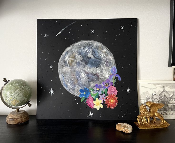 artfinderlatest's tweet photo. Moon Metallic Water… by @Soul_of_Earth #painting #mixedmedia #art https://t.co/dxupeoaDE6 @artfinder https://t.co/vsCcdtnDqL