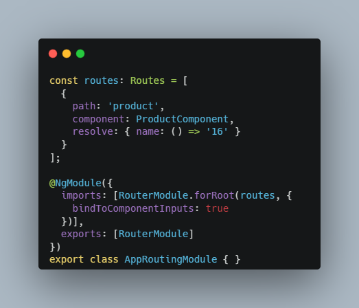 💡#Angular tip: You can use the component input binding feature in v16 to access the same component in different ways:

➡️ Using its selector in a template
➡️ Navigating to it through a route