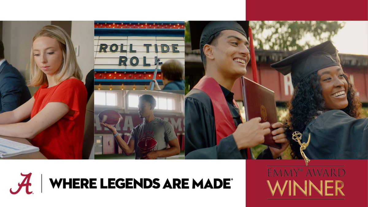 Last night our team won an Emmy Award for Magazine Program for our Where Legends Are Made campaign.  Congratulations to the team! 🎥 🏆#WhereLegendsAreMade #RollTide