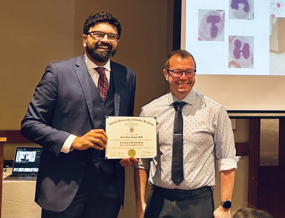 An amazing evening celebrating all the excellent trainees graduating <a href="/loyolapathology/">Loyola Pathology & Laboratory Medicine</a>!!

A special shout out to our incredible <a href="/LoyolaHemePath/">Loyola Hematopathology</a> fellows <a href="/AyahKali/">Ayah Ali</a> and @MrMork87 - I am SO PROUD of you! 🙌🏾🙌🏾

We will miss you but we know that you will take the skills, lessons and
