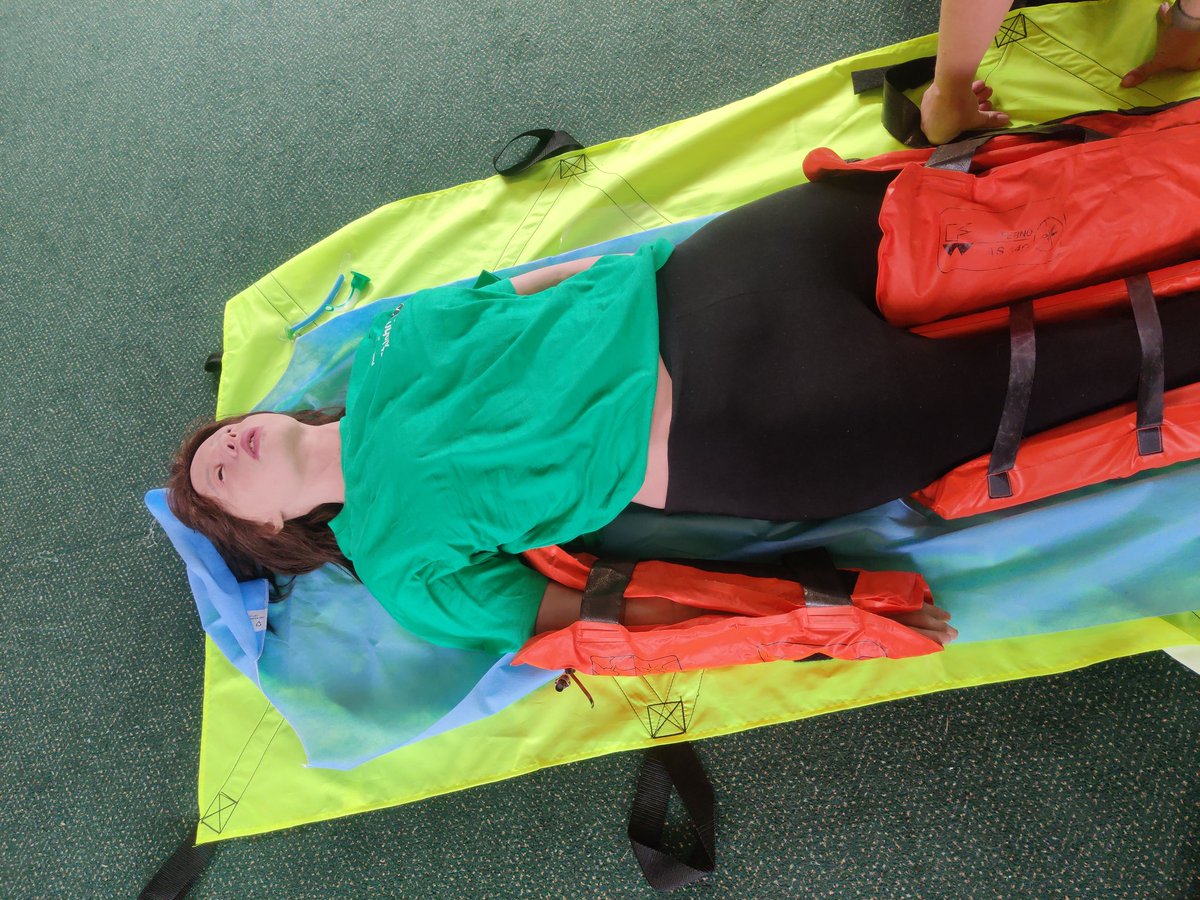 ByronPaterson's tweet photo. That's my Essential Education 2023 done for my AFA role with @stjohnambulance. Thanks to @neilrobbo69 for making it an enjoyable experience and letting us play with Sheila from the @SJASimbulance 😁#stjohnpeople https://t.co/eltZYbtlf0