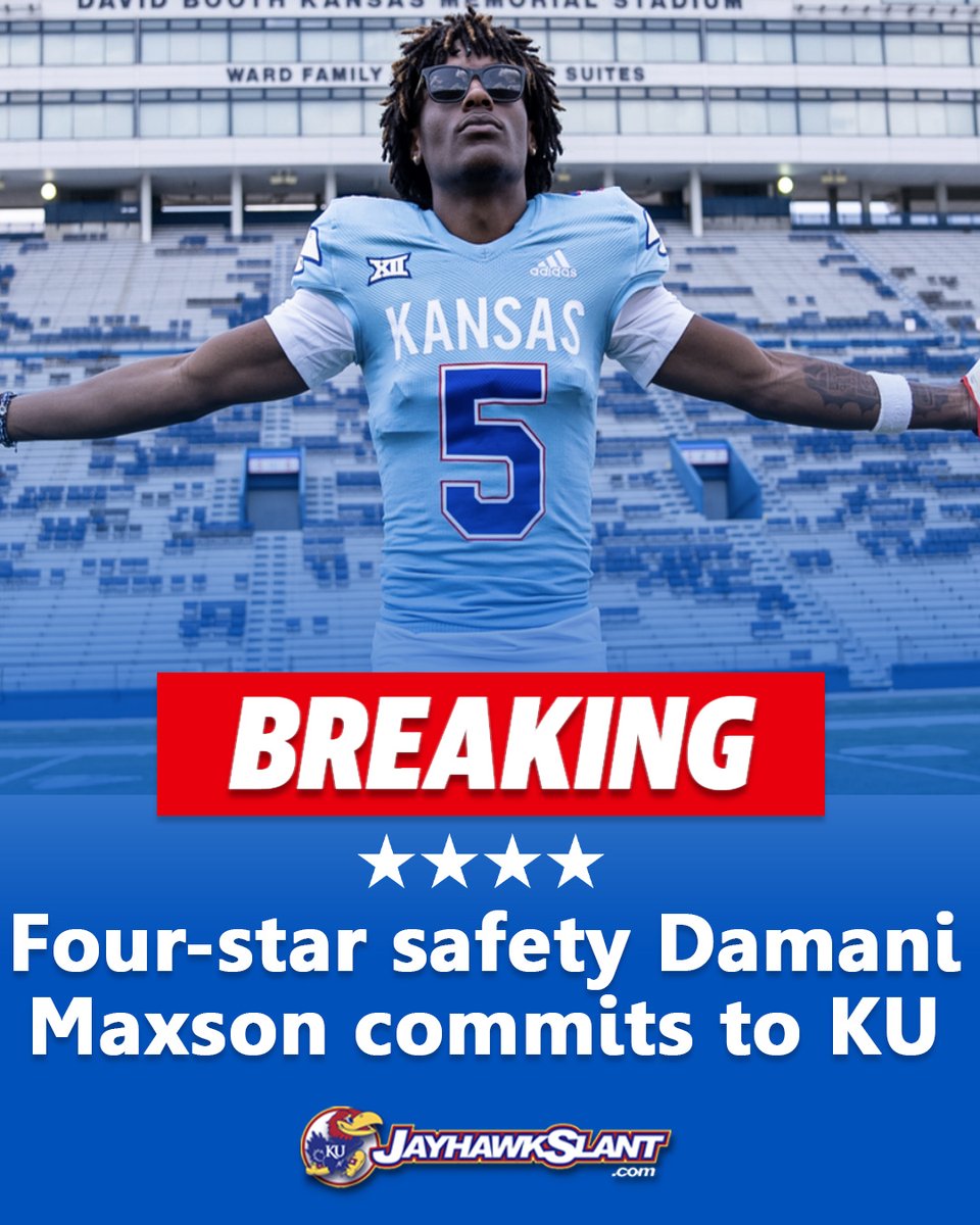 BREAKING: 4-star safety Damani Maxson (@DamaniMaxson) commits to KU. 

We take a closer look at his decision, his strengths as a player, and what this means for the Jayhawks. #kufball

LINK: kansas.forums.rivals.com/threads/commit…