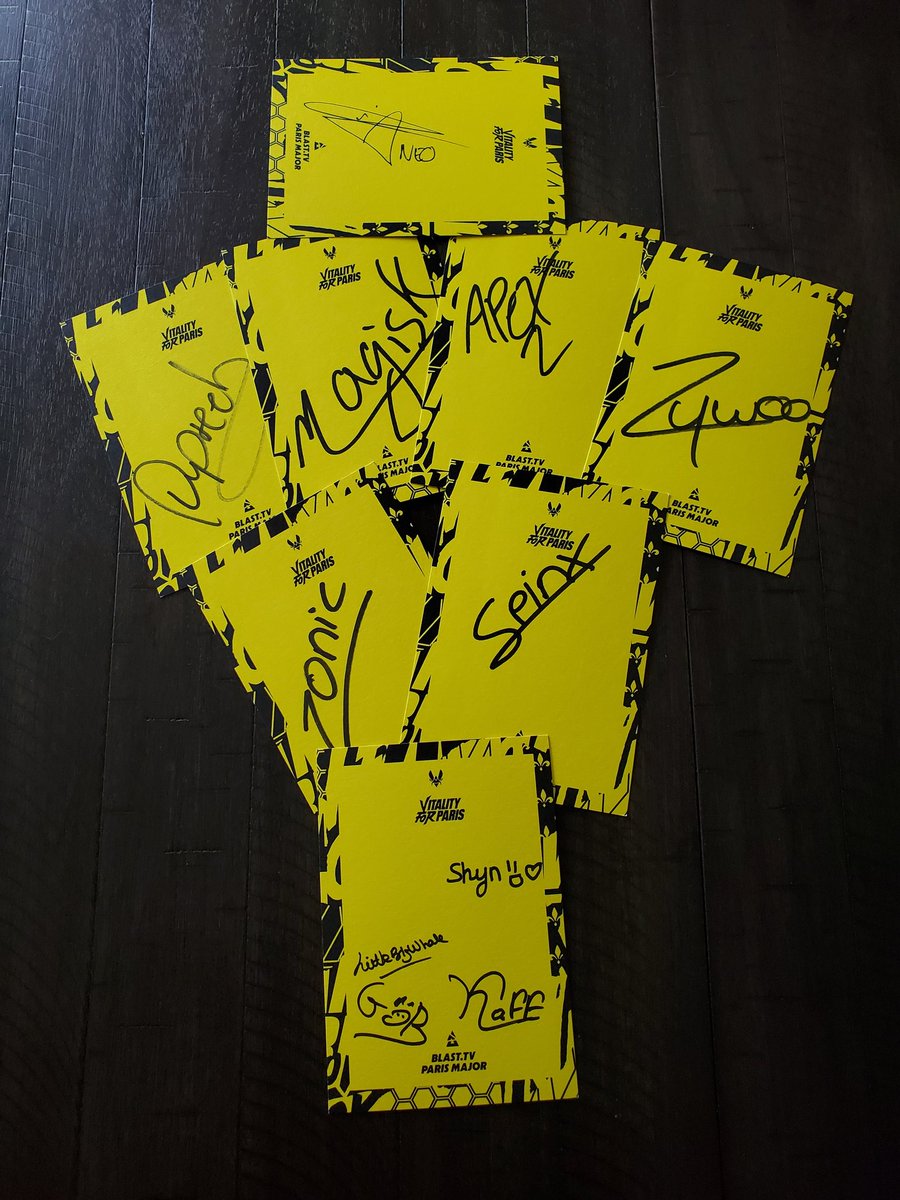 Idk why the universe blessed my life with people like @SamK_GG. But beyond grateful. thank you, so much. @Vitality_Neo @Vitality_apEX @dupreeh @shynouh @MagiskCS @SpinxCSGO @zonic @KaffWorld @LittleBigWhale @zywoo @TeamVitality #VforVictory 
I very much so enjoy my life💛🖤