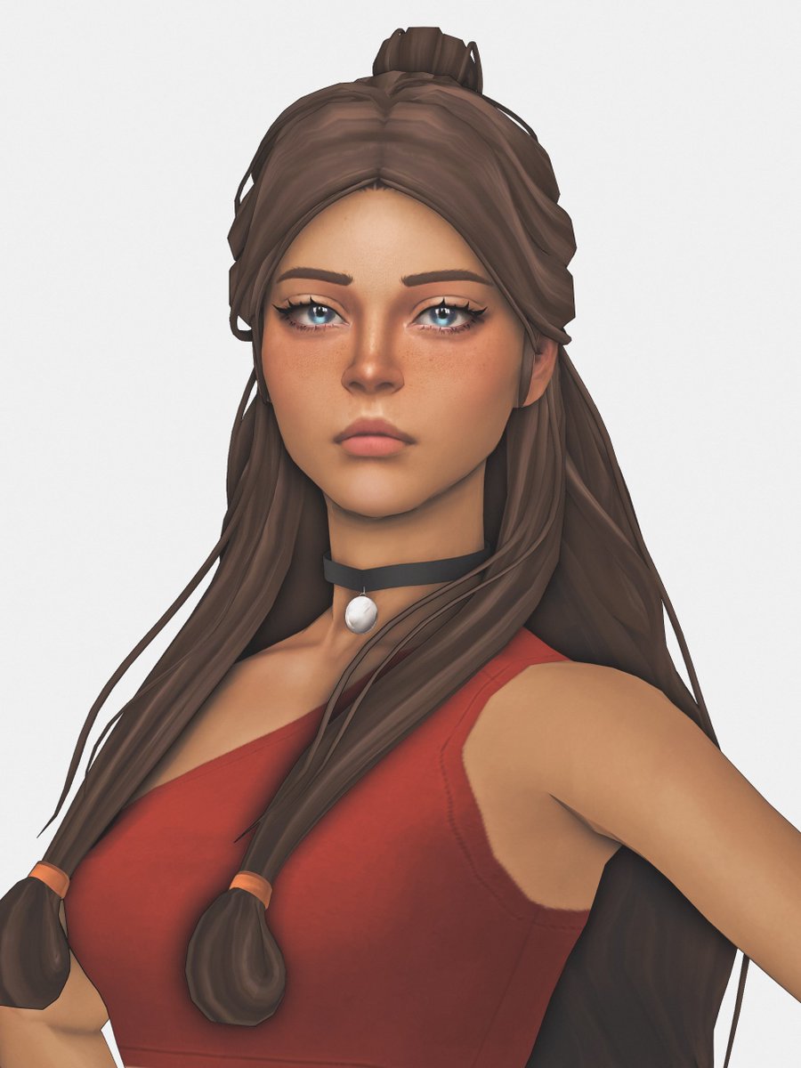 spent a few hours today making Katara's hair when she was in the Fire Nation ✨

#AvatarTheLastAirbender #TheSims4