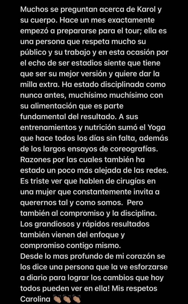 linayarcee's tweet photo. @yarishnaAyala1  entrenadora personal de Karol G, desmiente rumores sobre posibles cirugías estéticas de #labichota.
#Entretenimiento #karolg #yarishna https://t.co/M3nvon3scR