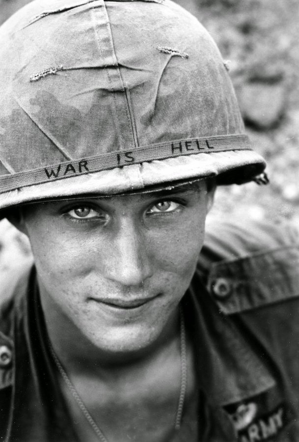 U.S. soldier Larry Wayne Chaffin in Vietnam on this date June 18 in 1965. Photo by Horst Faas. #OTD