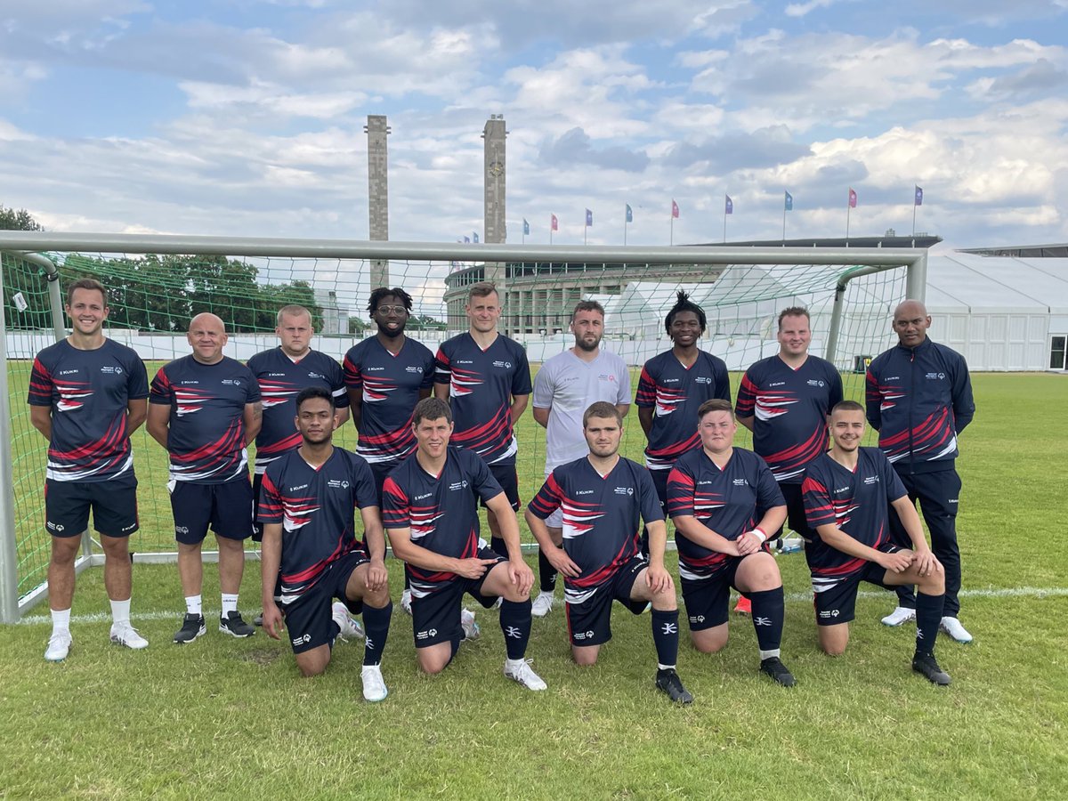 #TeamSOGB Unified Football lining up ready for Game 2 v China at @SOWG_Berlin2023.

#InclusionInAction