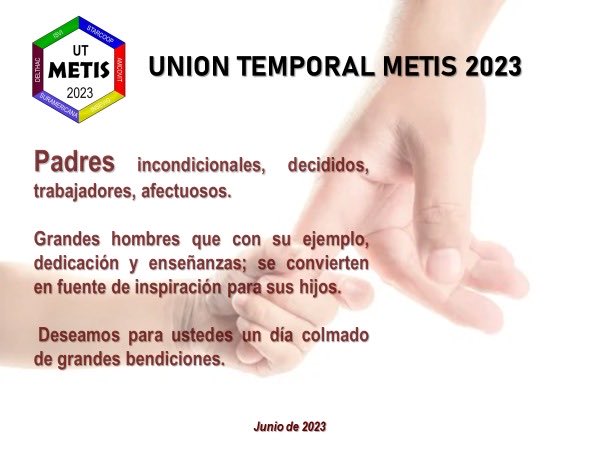 Un especial saludo a todos nuestros trabajadores, Feliz Día del Padre.