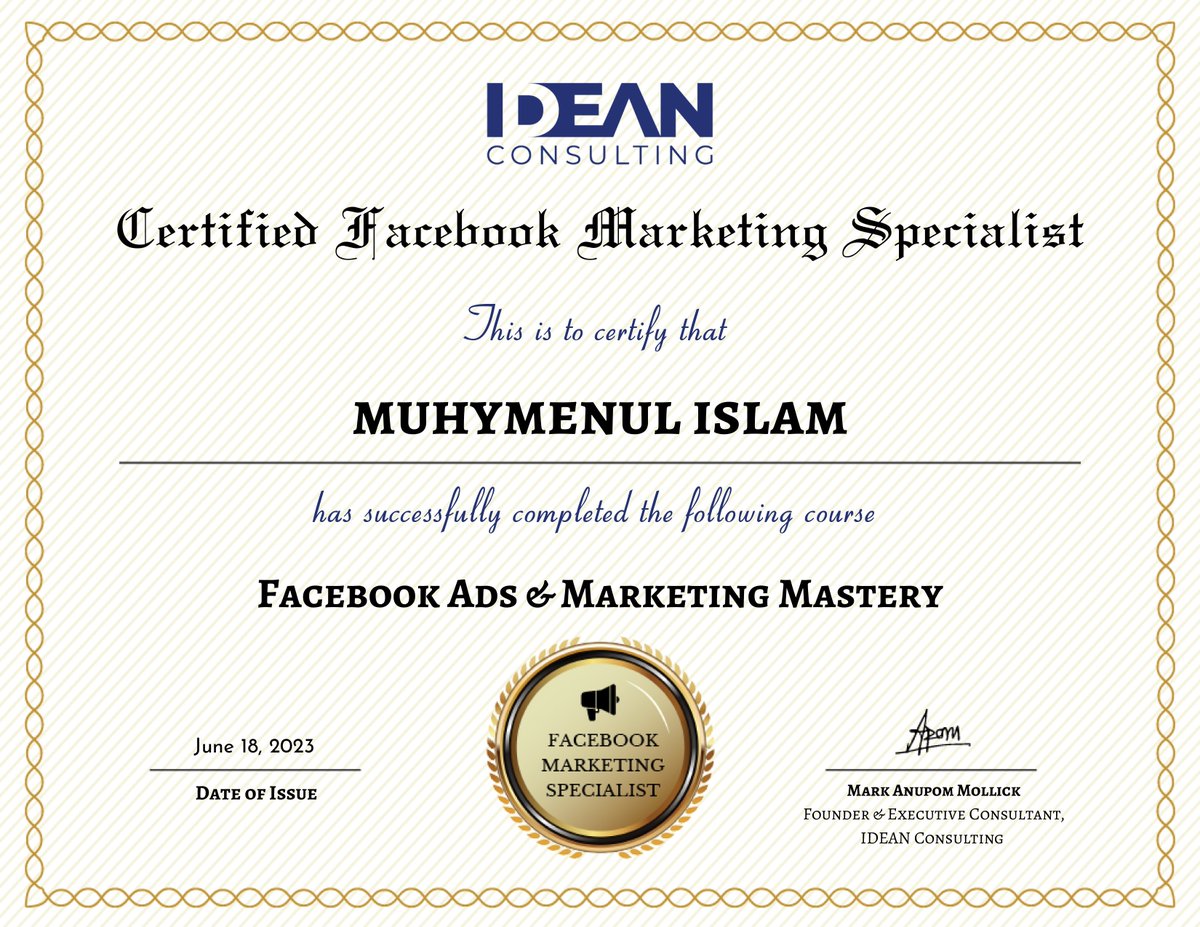 Continuous learning is an essential pursuit, and I am personally committed to acquiring knowledge from diverse sources and at all times, aligning with my individual passions. #facebookmarketer #marketingstrategist #facebookads