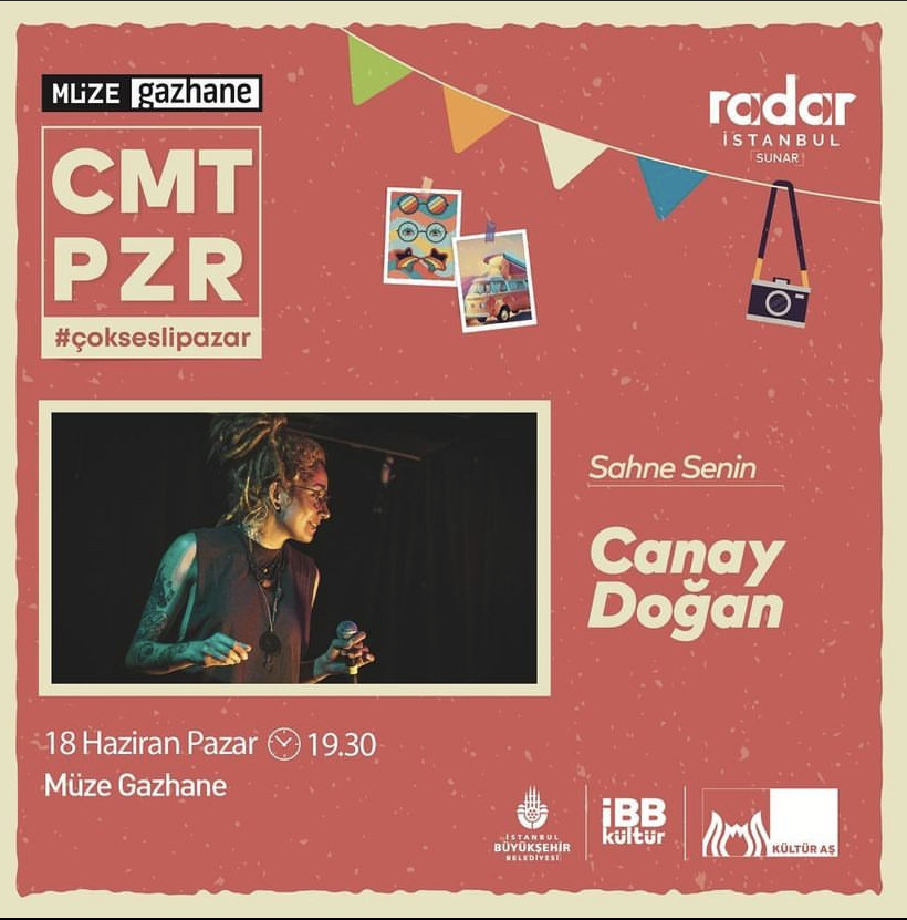 BBIWorks's tweet photo. Bugün @MuzeGazhane'de CMT PZT kapsamında sahne @canayydogan’ın! 🌼

📍 Müze Gazhane
🗓️ 18 Haziran Pazar
⏰ 19:30 https://t.co/DMFqLTeYES