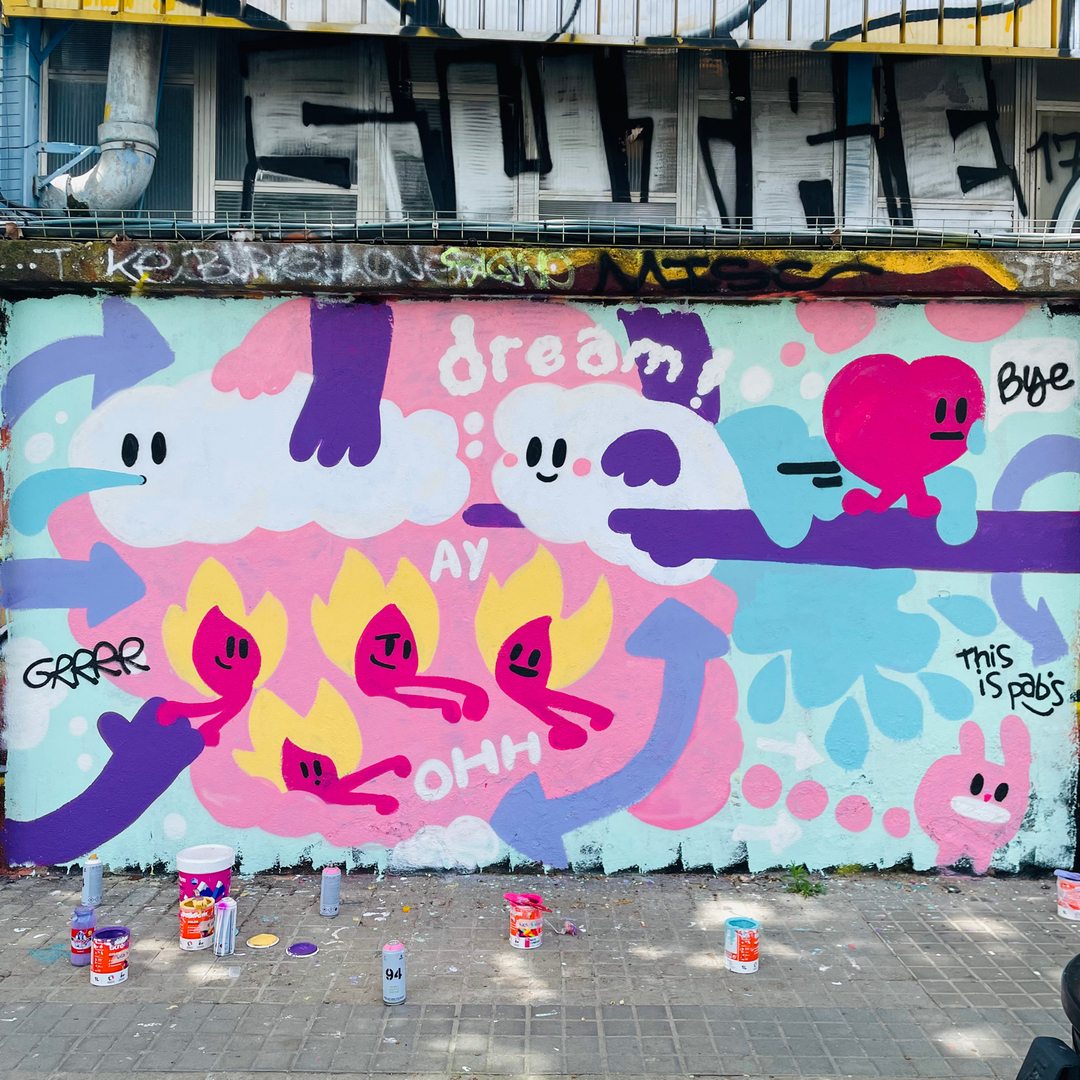 Artist: @thisispabs
Wall: #Barcelona, #Circumval·lació, #pintura #colores #muralismo #mural #streetartbarcelona #arteenlacalle #artalcarrer #artist #arte #streetartbcn #graffiti #graffitibarcelona #instagraff #streetart #barcelonastreetart #montanacolors #arteurbano #wallspot