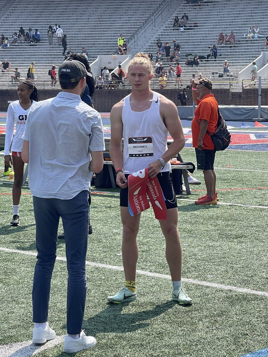 FitzDunk's tweet photo. Joshua Mooney is your Championship Boys 110H Champion with a winning time of 13.48! #NBNationals https://t.co/ozhxOrtcqo