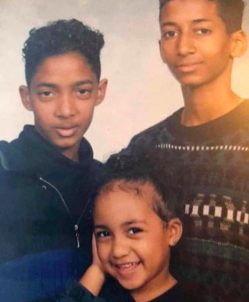Nipsey Hussle and his siblings, 1995.