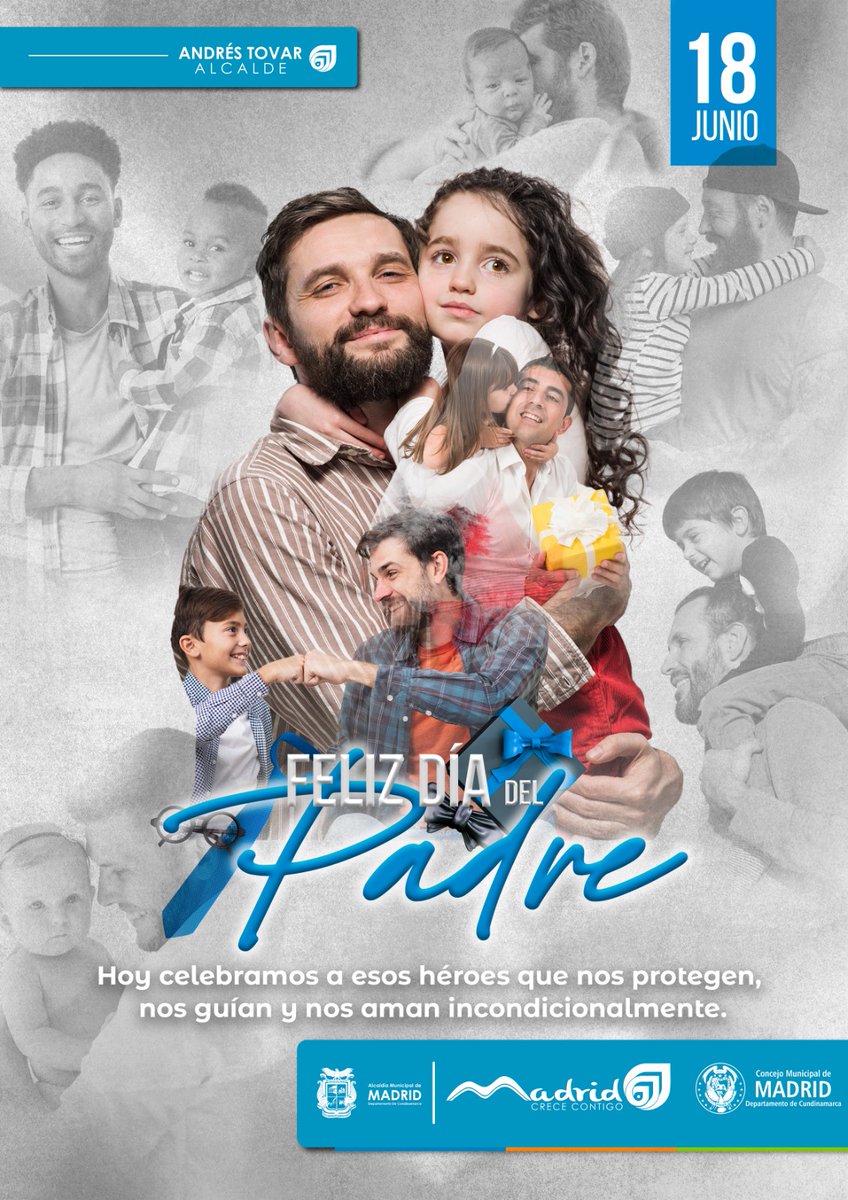 #DíaDelPadre || Hoy quiero enviarle un saludo especial a todos los padres de Madrid y Colombia. 
Los invito a disfrutar de sus hijos, brindándoles siempre el mejor ejemplo desde el amor, el diálogo y el respeto. 
Feliz día para todos.