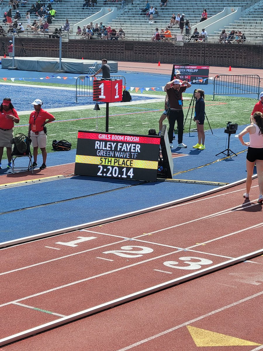 Riley Fayer finishes off her season with a 5 place finish in her heat and 17th out of 40 athletes in thr Freshman 800 at New Balance Nationals! So proud of all her hard work and can't wait to see what the future holds!