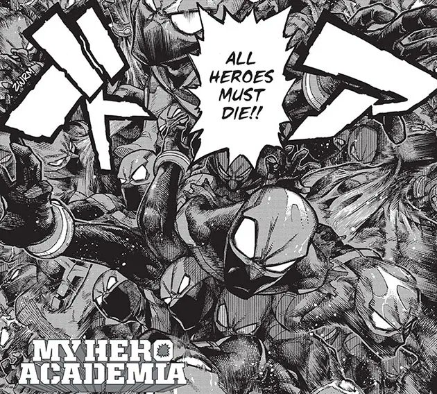 My Hero Academia, Ch. 391: Uraraka stands firm against a human avalanche of villains! Read it FREE from the official source! bit.ly/3JgZ5rE
