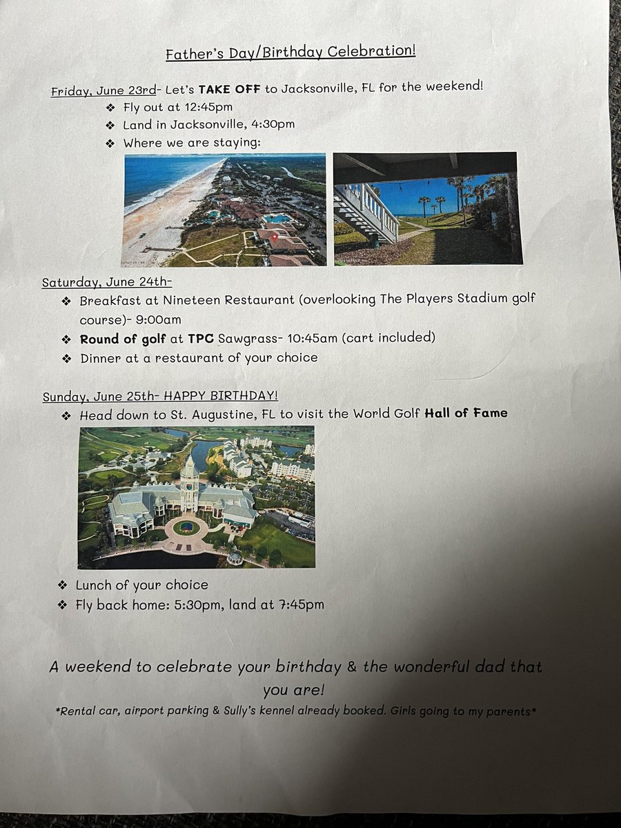 jstolp21's tweet photo. @ForePlayPod wife just surprised me with a trip to TPC Sawgrass for Father’s Day and Birthday. What’s a proper tip for a caddie? #fromthegallery #wifeoftheyear https://t.co/Lao6SER7ET