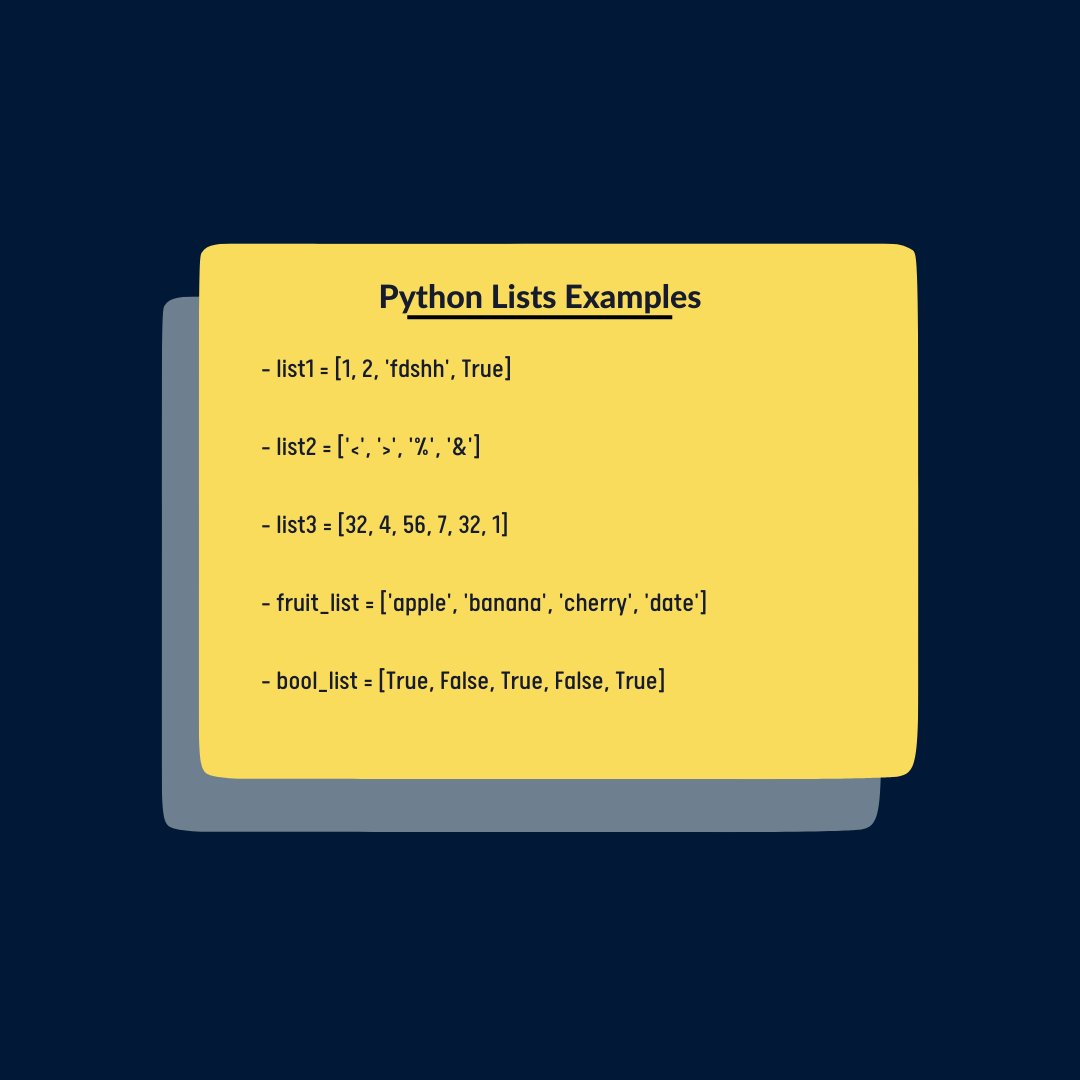 savagecamp3's tweet image. Unlock the power of lists in Python and store collections of items with ease.
.
.
.
.
.
.
.
.
#pythonlists #collections #datamanagement #learnpython #codebeginner #programmingconcepts #savagecamp