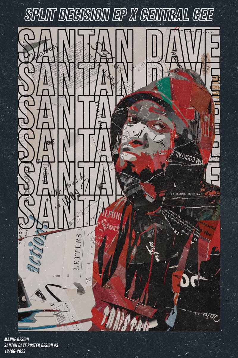 TheMattlol's tweet photo. Third piece in a growing poster collection  @Santandave1   x #CentralCee #Split #Decision #collage 

Work will be gradually uploaded to https://t.co/uvddeEO4ZV https://t.co/nLfF8DTrvg