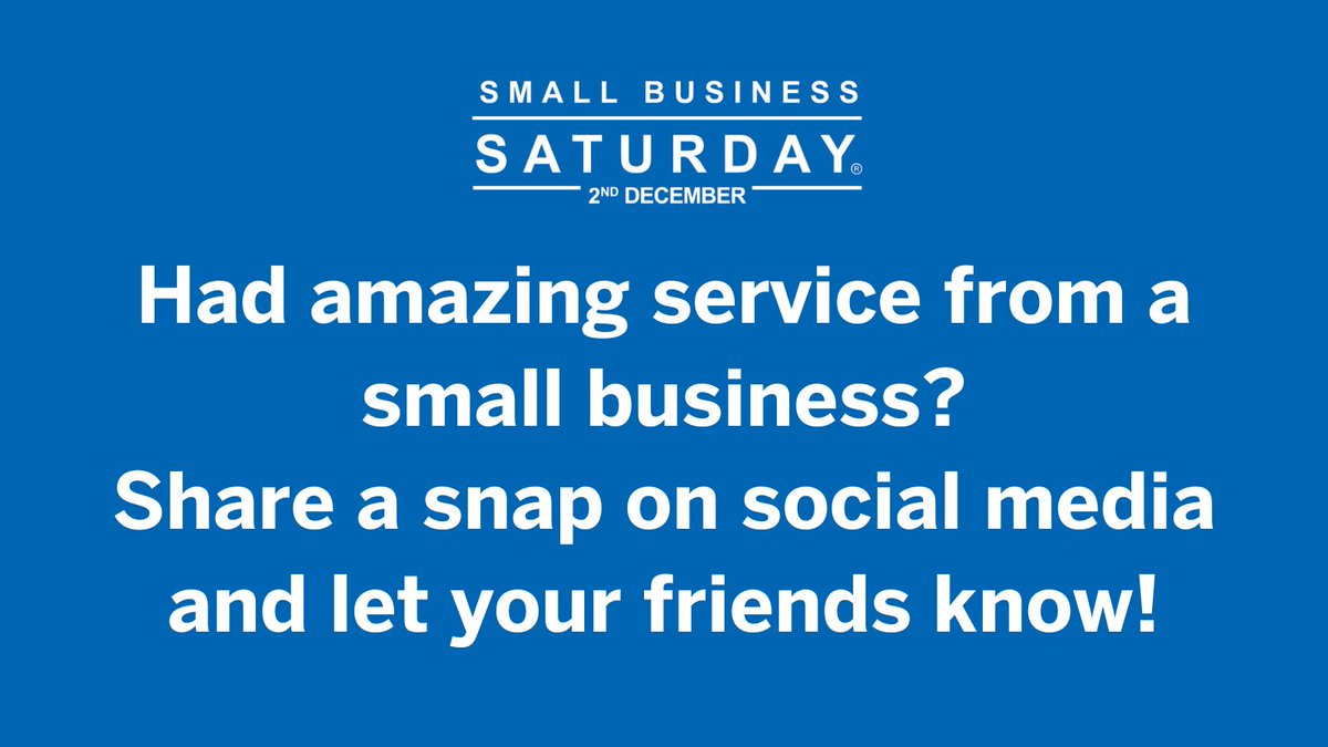 Had an amazing experience at a small business? Take a snap, share it on social media and recommend their services!