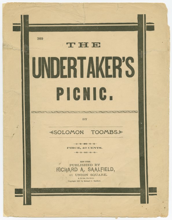#TheVictorianBookoftheDead #InternationalPicnicDay Sing along!--the music's at the link. The Undertaker's Picnic, Solomon Toombs, 1891
'First came Mister Graves all in a sober suit of black. Then old Dusenbury in a Cemetery hack...' 
digitalcollections.nypl.org/items/510d47dd…