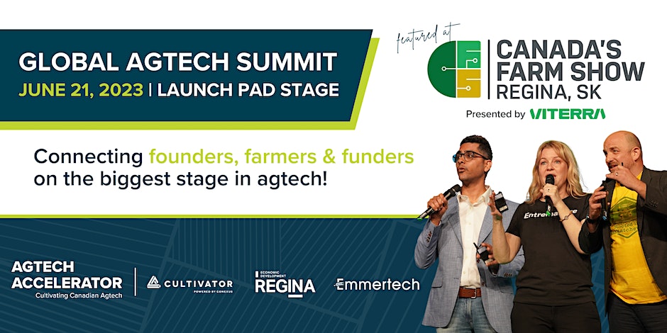I am looking forward to spending a few days visiting Regina, SK and attending the Agtech Summit and the Farm Show.  @RHAccelerator
