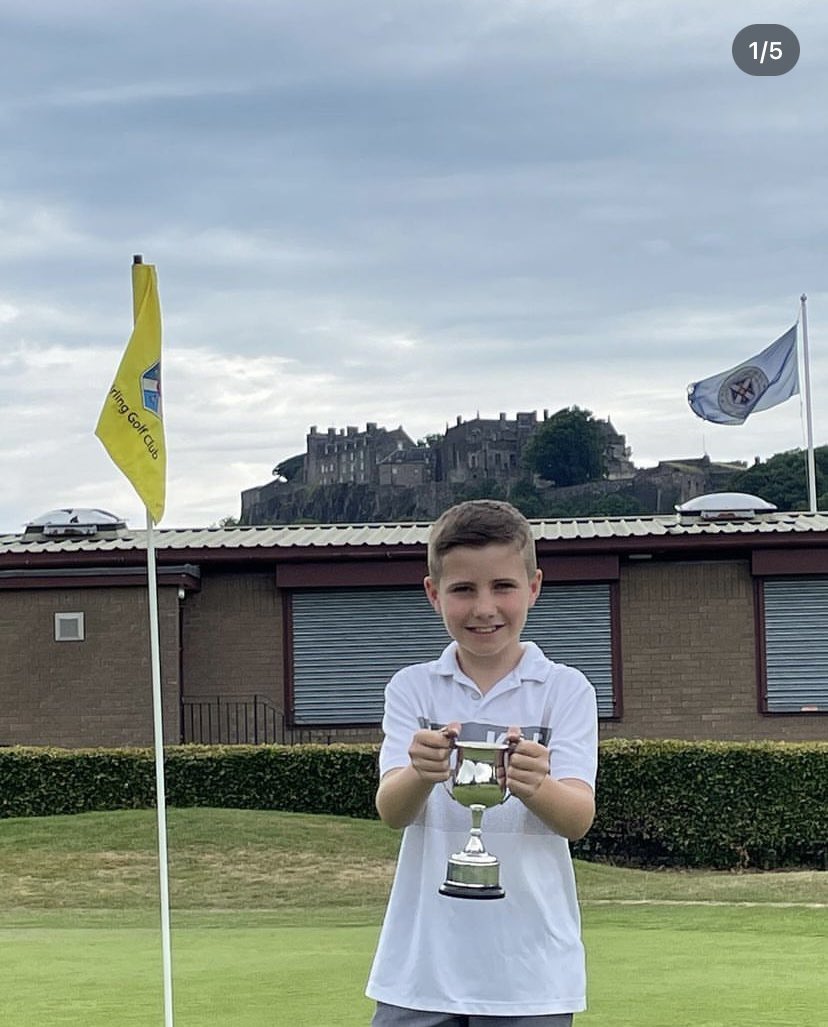 sachaoates's tweet photo. @stirlinggc1869 very proud parents of Michael Oates yesterday, winning the Junior Handicap Championship trophy 🏆 for 2023 https://t.co/zQB1yXTlet