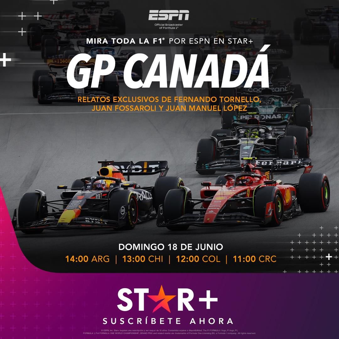 Feliz día del Padre!! Vamos a festejarlo con un GP de #F1 #CanadianGP #StarPlusLA #ESPN 👇