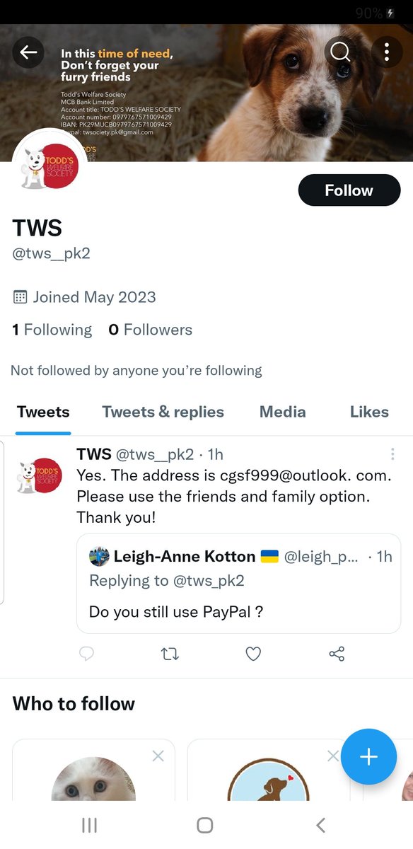 Please never ask for PayPal via tweet as scammers immediately create a fake account and give a fraudulent PayPal address. This is exactly what has happened and now these lowlifes have copied our Twitter handle using 2 underscores.