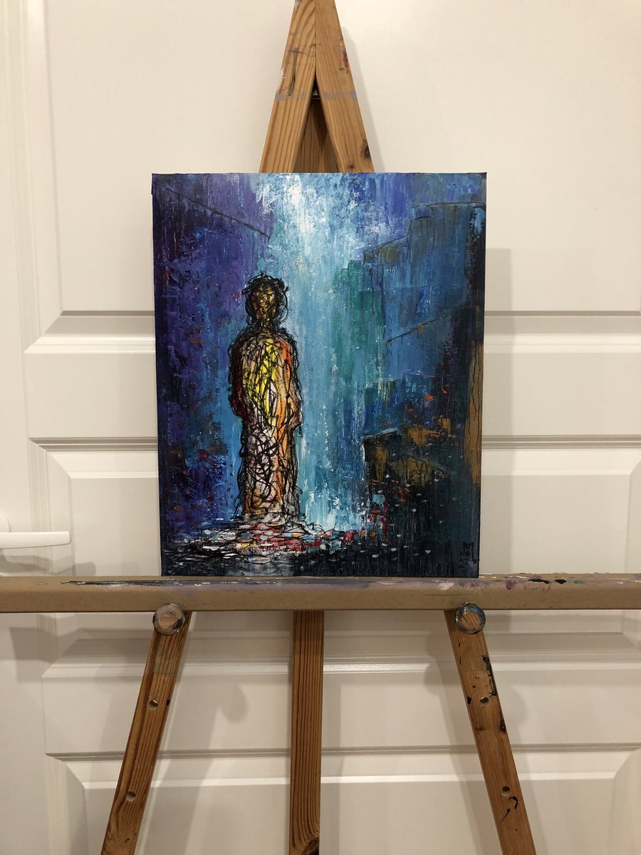 The series of characters continues. 40x30cm acrylic fabric base. The name of the board is "gap of development" add my art IG artby.astrom, opensea nft #OpenSeaCollection #openseaartists #OpenSeaMarket #opensea #atrforsale #artlover #NFTCollection #nftartforsale #abstractpainting