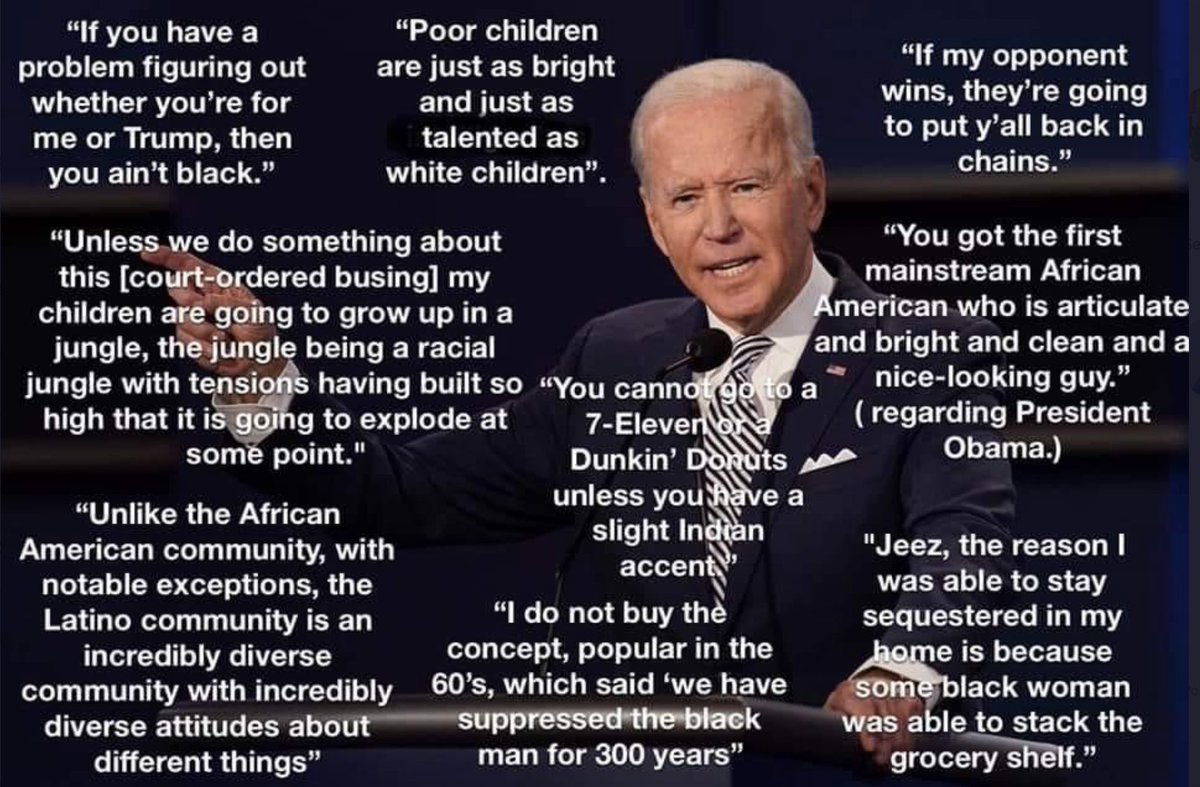 @TheDemocrats Comment below is you agree with Joe that it's 'storybook' when you find a 'clean' and 'articulate' Black person. 👇