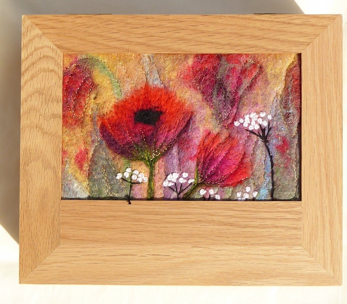 littlegemfelts's tweet photo. We have some more oak boxes with picture inlays, which we shall be taking to the Cumbrian Wool Gathering next weekend. https://t.co/GRRS957joK