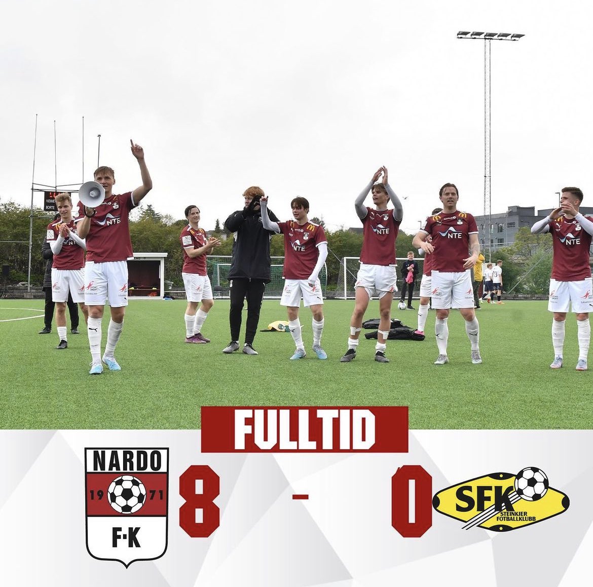 Vi vinner 8-0, og inntar dermed tabelltopp!

Dagens målscorere:

Sondre Stokke x3
Isak Hustad x2
Pål Even Heggelund
Henrik Rian
Yafet Bahet

#fotbaillelænt