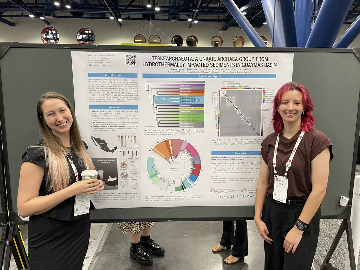 Check out two awesome posters from the Baker Lab today at #ASMicrobe-

Expanding Asgard archaea diversity by @katy_appler (EEB 1133) and a novel archaea, Teskearcheota by @microlacie and Sophie Hoefner (EEB 1124)!