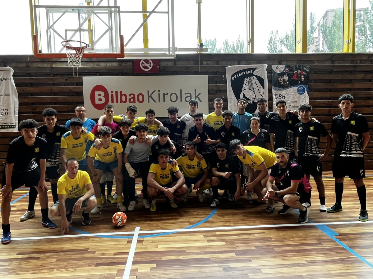 Final de temporada con una mañana de partidos frente @FSCabezon con el juvenil , el femenino y el equipo de liga vasca. Gracias por la visita @bilbaokirolak