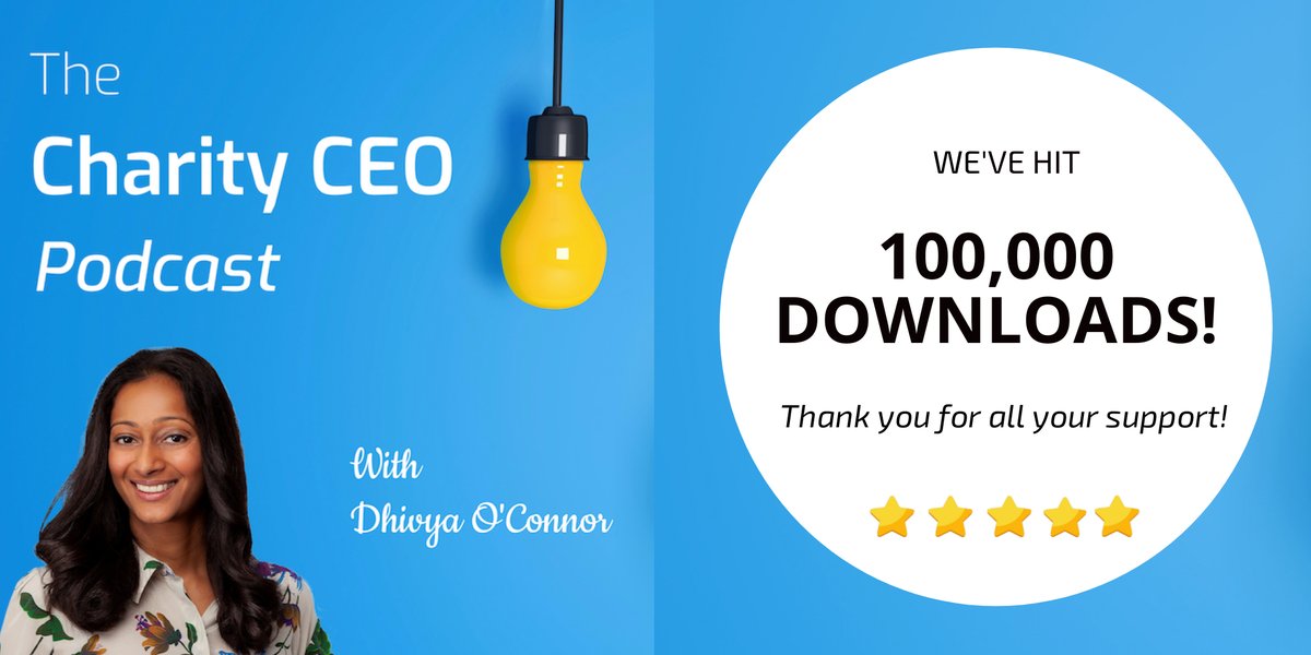 100,000 #podcast downloads! Such a big milestone merits a 2nd shout out! 😁🎉

THANKS to all of you who listen. We’ve grown the show to 16k listeners in 42 countries! @PodcastMovement

Thanks to the brilliant #charityceo guests whose stories I love sharing. #TheCharityCEOPodcast