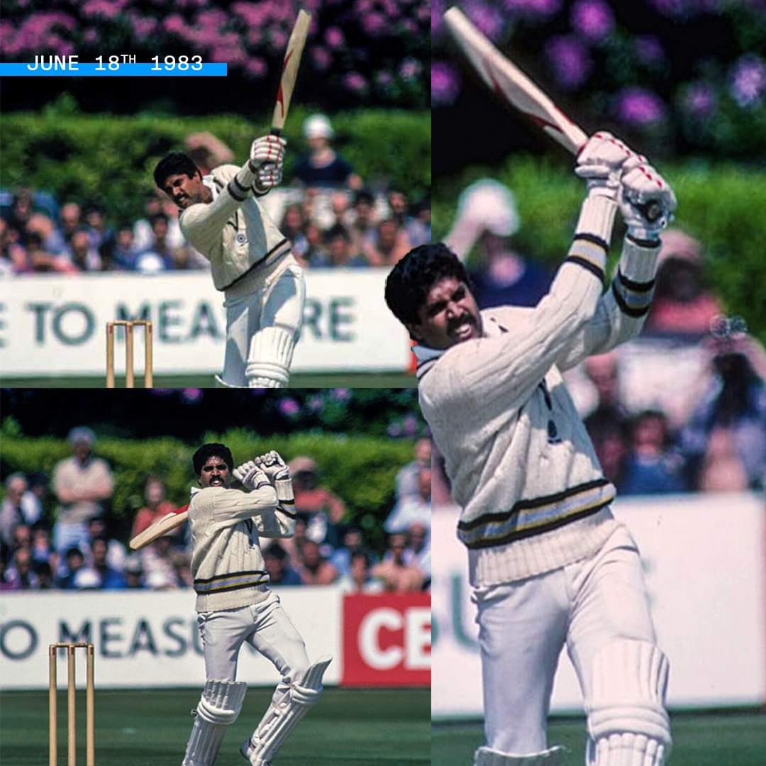 175*, the greatest ODI innings ever played by the greatest Indian cricketer, which redefined Indian cricket #KapilDev #ODIWC1983 Champions #MohinderAmarnath #YashpalSharma #RogerBinny #MadanLal