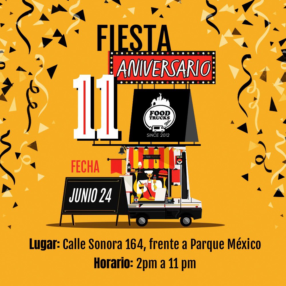 { #FELIZDIADELPADRE } Saludamos a todos en este día 🎉🎉🎉🎉 y festejamos nuestro #11Aniversario de ser los #FoodTrucks de #Cdmx , #Mexico 🎉🎉🎉 #FoodTrucksDF #FoodTruckStars 🎉🎉🎉