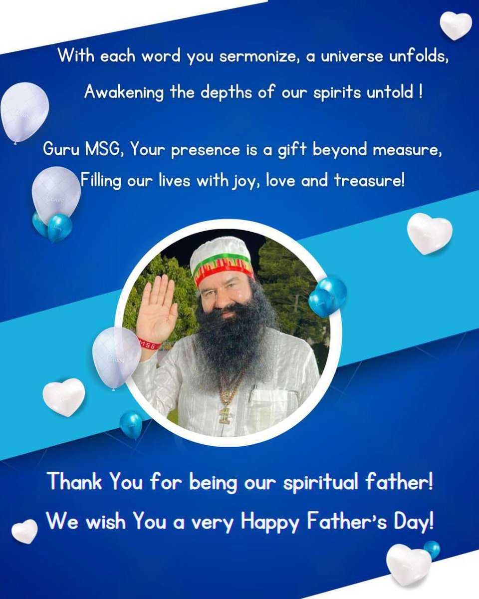 This #FathersDay is going to be the best #FathersDay2023 for millions of Dera Sacha Sauda followers as they got glimpse of Revered Guru Ji. Happy Fathers Day to best Father in the world, Saint Gurmeet Ram Rahim Ji. 
#OurFatherOurPride