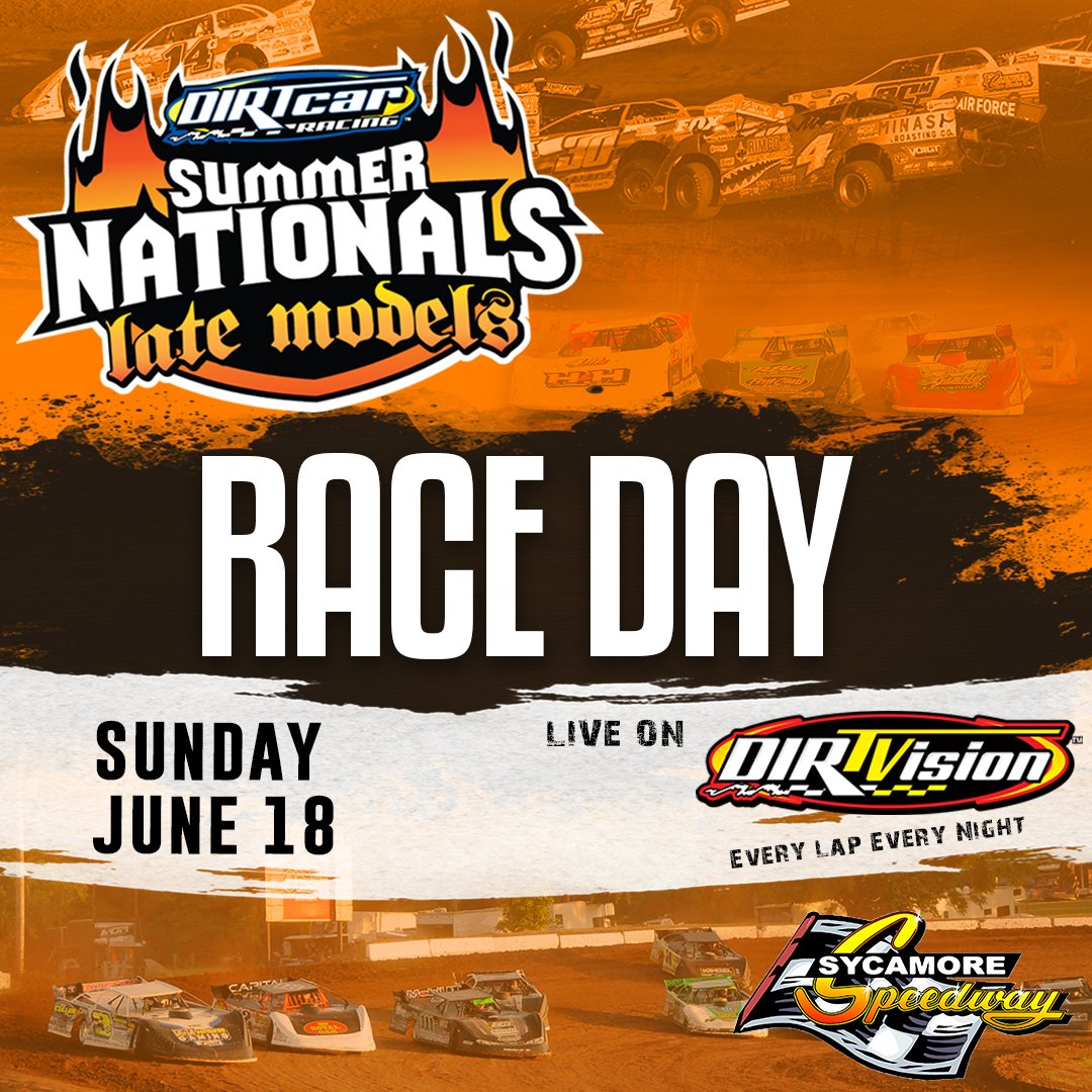 DIRTcar Summer Nationals (@summernationals) on Twitter photo Don't forget – the #HellTour doesn't take Sundays off. Let's go racing. 😉
A Week 1 points champion will be crowned after tonight's main event at <a href="/Syc_Speedway/">Sycamore Speedway</a> – $10K on the line for the champ and $5K for the Feature winner. Don't forget – the #HellTour doesn't take Sundays off. Let's go racing. 😉
A Week 1 points champion will be crowned after tonight's main event at <a href="/Syc_Speedway/">Sycamore Speedway</a> – $10K on the line for the champ and $5K for the Feature winner.
