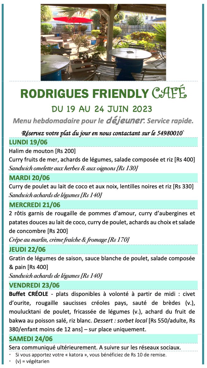 RodriguesFrien1's tweet photo. This week’s lunch menu. https://t.co/pEPnwchVZr