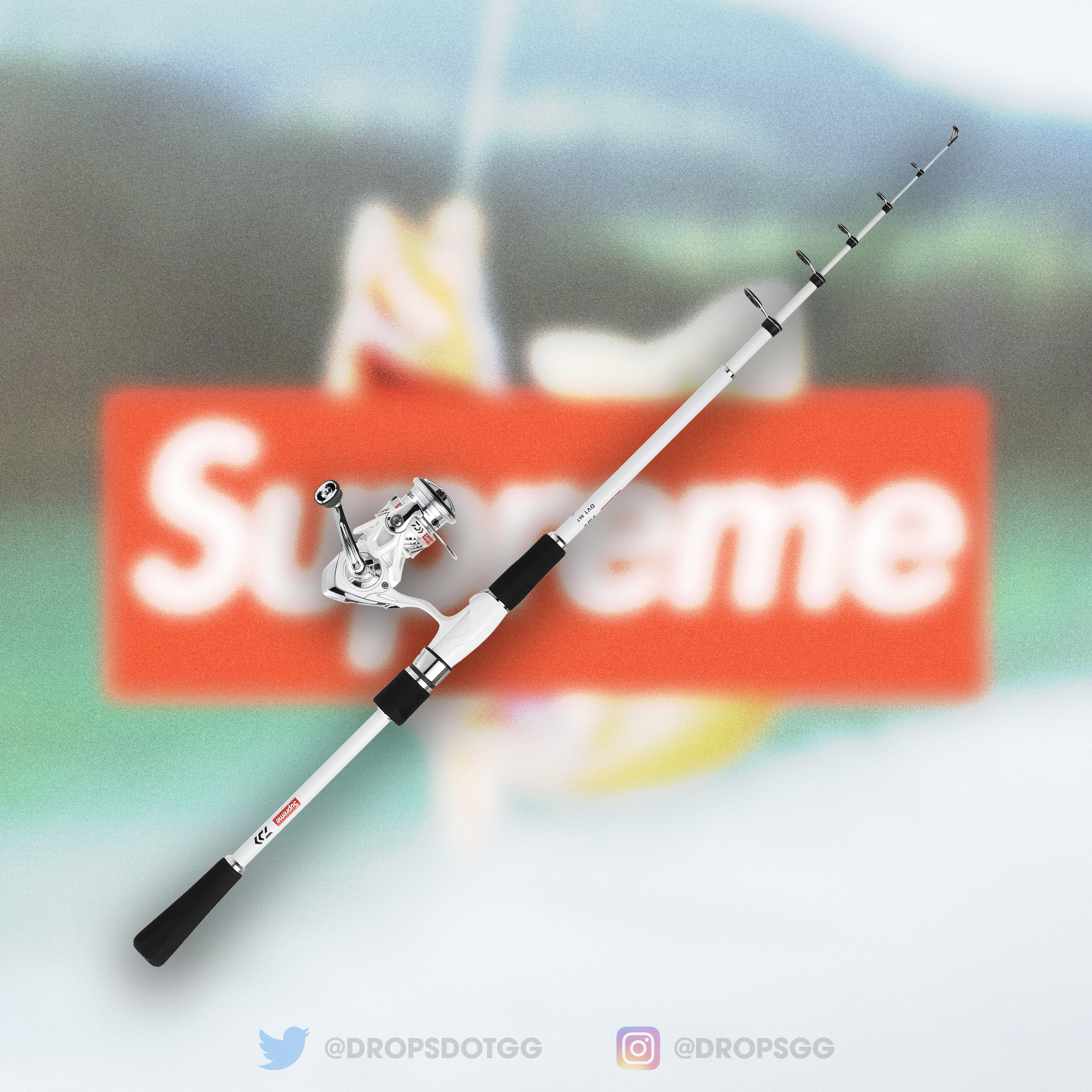 Supreme Drops on X: Supreme x Daiwa DV1 Fishing Rod and Reel is finally  set to release this week along with the Summer Tees 🔥 Who's grabbing one?  🤔  / X