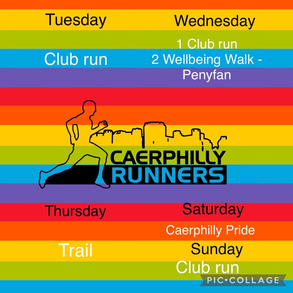 Caerphilly Runners are joining the first Caerffili Pride parade on Saturday, 24th June, leaving from St Martins School at 12pm.The pride week celebrations will culminate with our very own Caerphilly Runners Pride Run on Sunday, 25th June
#Anybodyiswelcome #inclusivenotexclusive