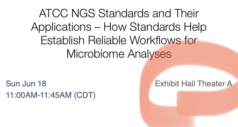 Hey #ASMicrobe - interested in standards? Especially in #genomics and #microbiome research?

Stop playing around with all the 2nd rate options out there and learn what we’re doing at @officialATCC at our seminar in Theater A at 11AM! 
🦠🧬🦠🧬🎉🎉
