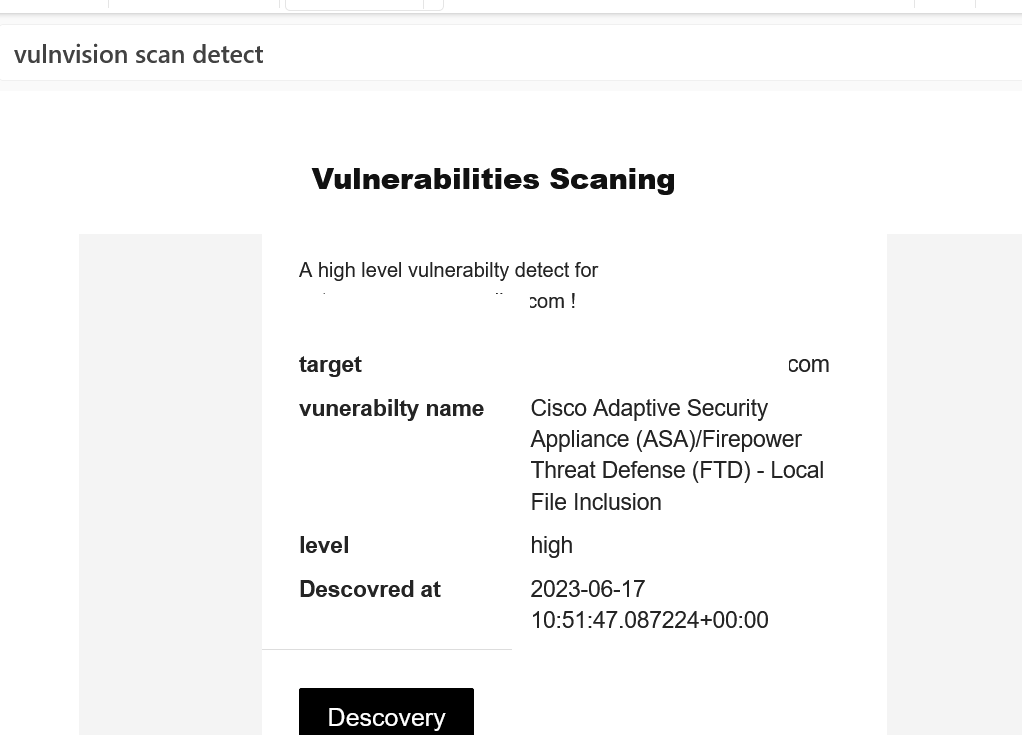 VulnVision's tweet photo. Get Email notification with any High/Critical bug with any of your targets now
 #bugbountytips #BugBounty https://t.co/E7wE66EPHi