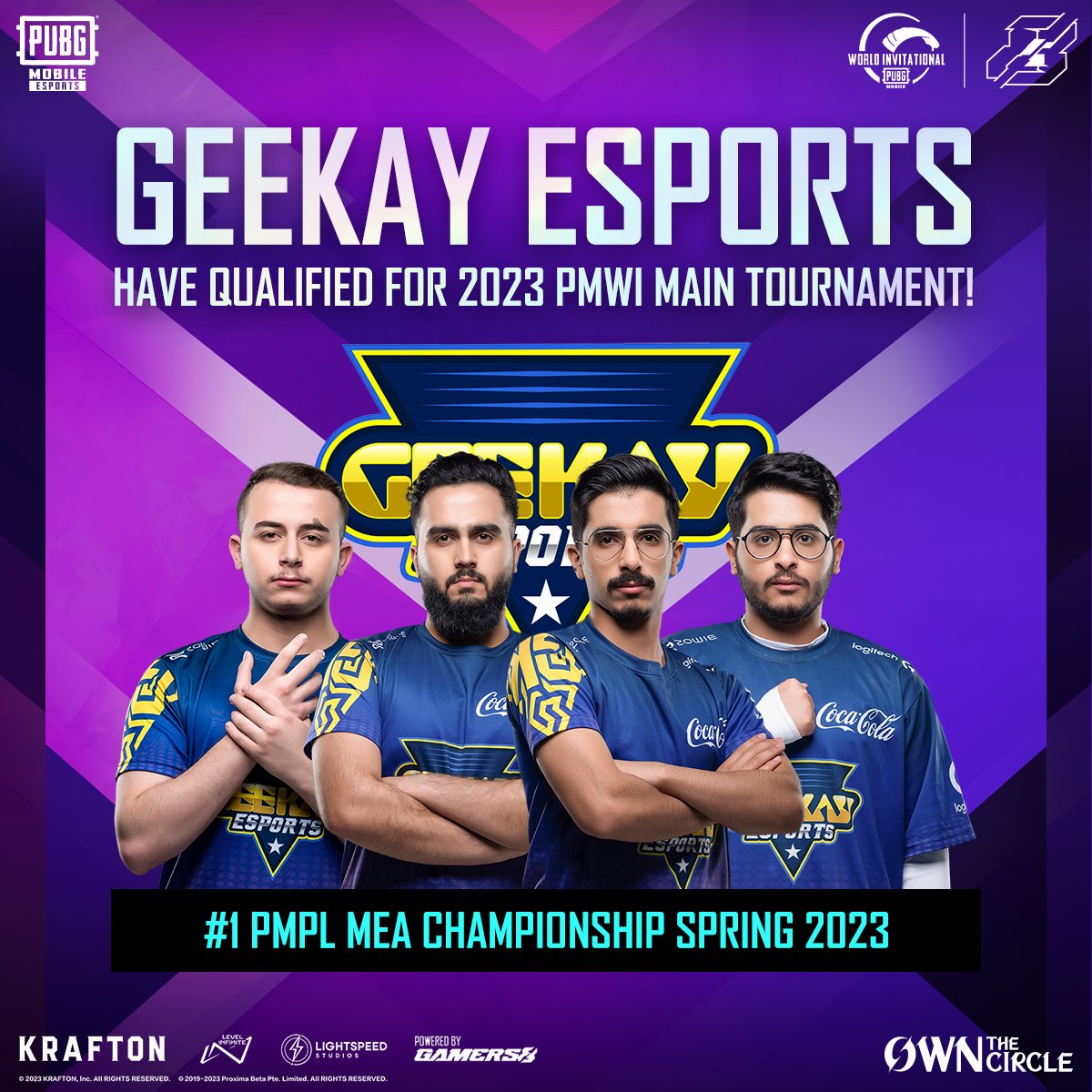 The champions of MEA are ready to geek it out in Riyadh! 📱😎

Congratulations to Geekay Esports for qualifying directly for the 2023 PMWI Main Tournament! 💪

#Gamers8 | #TheLandOfHeroes

#PUBGMOBILE #PUBGMESPORTS #PMWI #2023PMWI