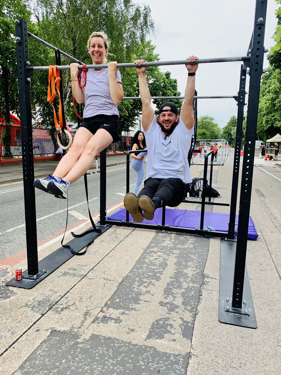 evefrancisholt's tweet photo. I couldn’t resist popping into #TraffordLive event on my run today and ended up hanging around, quite literally. Lots of free activities for the whole family. Great to see so many people having fun moving. #TraffordMoving #GMMoving #ActiveLivesforAll https://t.co/wcVtrXOeJb