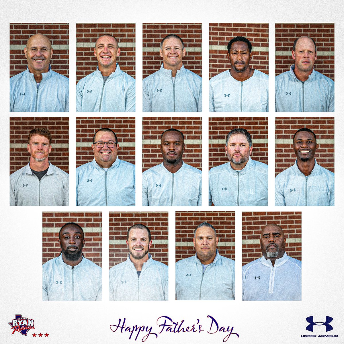 Happy Father's Day!!! Thank you for being father figures to your own children, but also to our Ryan players. Our program is lucky to have leaders like you! Wishing you all a wonderful day! 

#ItTakesAVillage 
#HappyFathersDay #HomeOfChampions