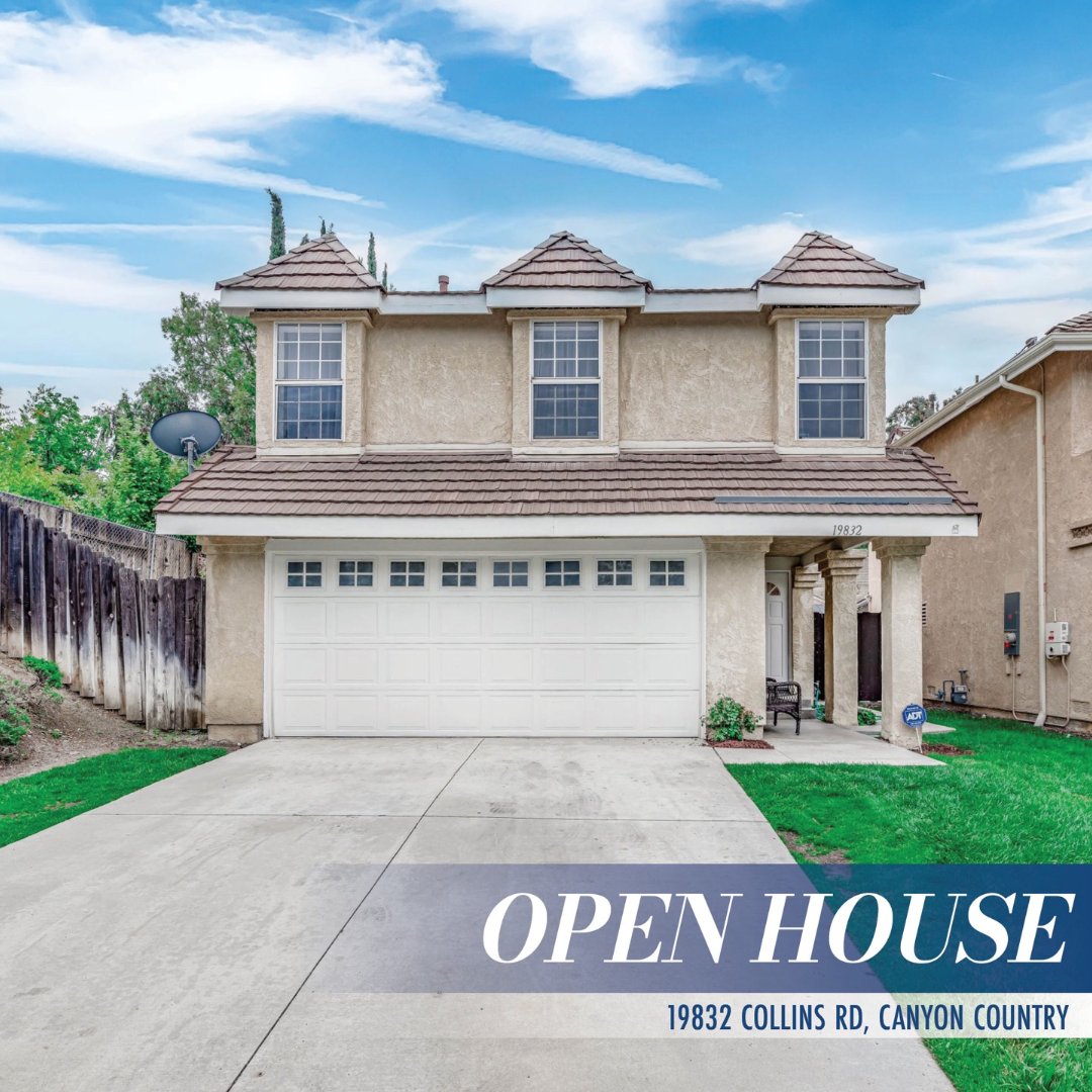 #OpenHouse Sun 6/18 2-5pm 19832 Collins Rd, #CanyonCountry | 4 🛌 | 3 🛁 | 1,700 sf | Offered at $699,000
*
*
*
*
#TeamVitacco #Realtor #RealEstate #LosAngeles  #SCV #SantaClarita #CanyonCountryRealEstate #OpenHouses #CanyonCountryOpenHouse #EquityUnion #EquityUnionRealEstate